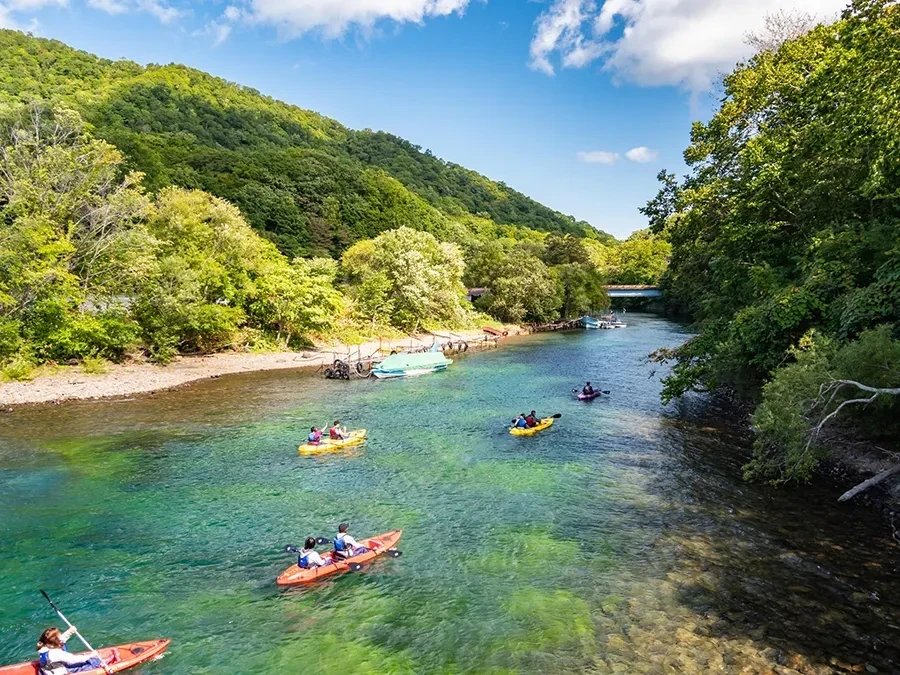 支笏湖 千歳川 カヤック