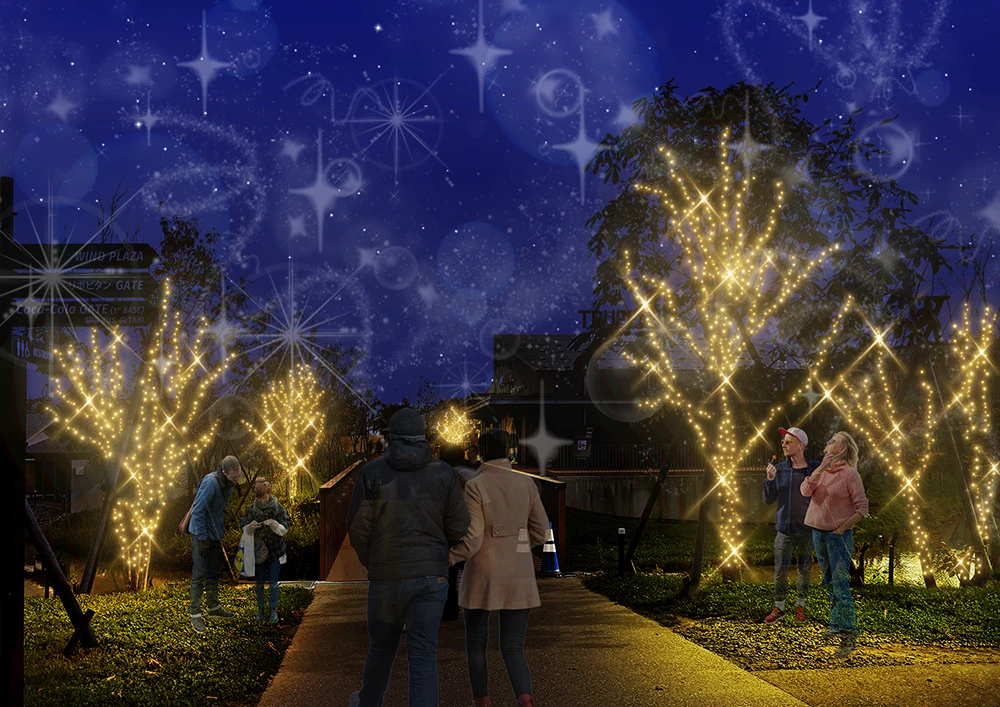 1)　夜のイルミネーション 11/22(土)Fビレッジウィンターイルミネーション「NIGHT WALK, LIGHT