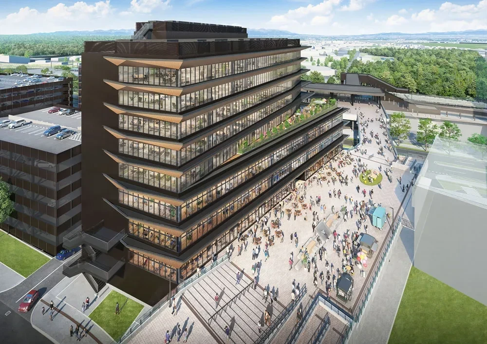 イメージ図(球場からJR新駅方面)