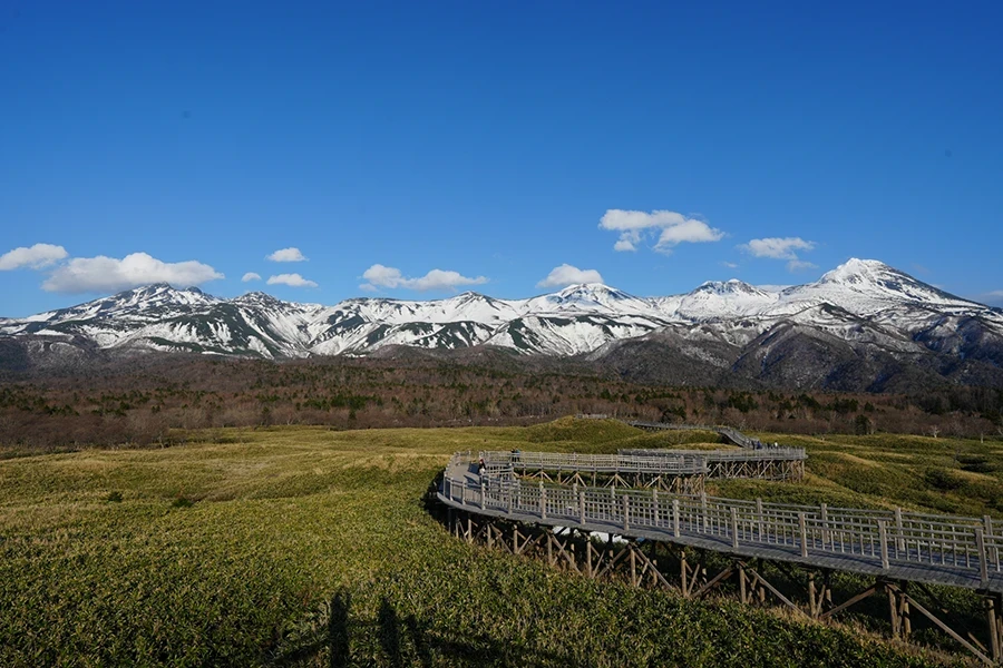 知床五湖から見た知床連山