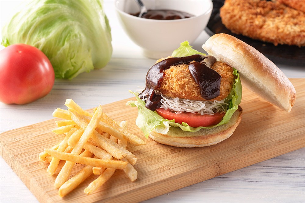 味噌かつバーガーフライドポテトセット 