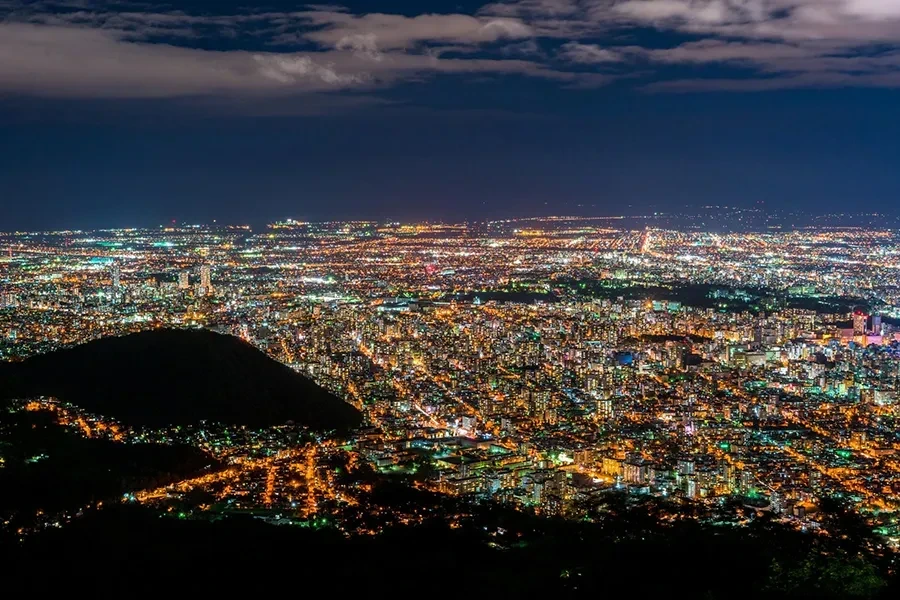 藻岩山からの札幌の夜景